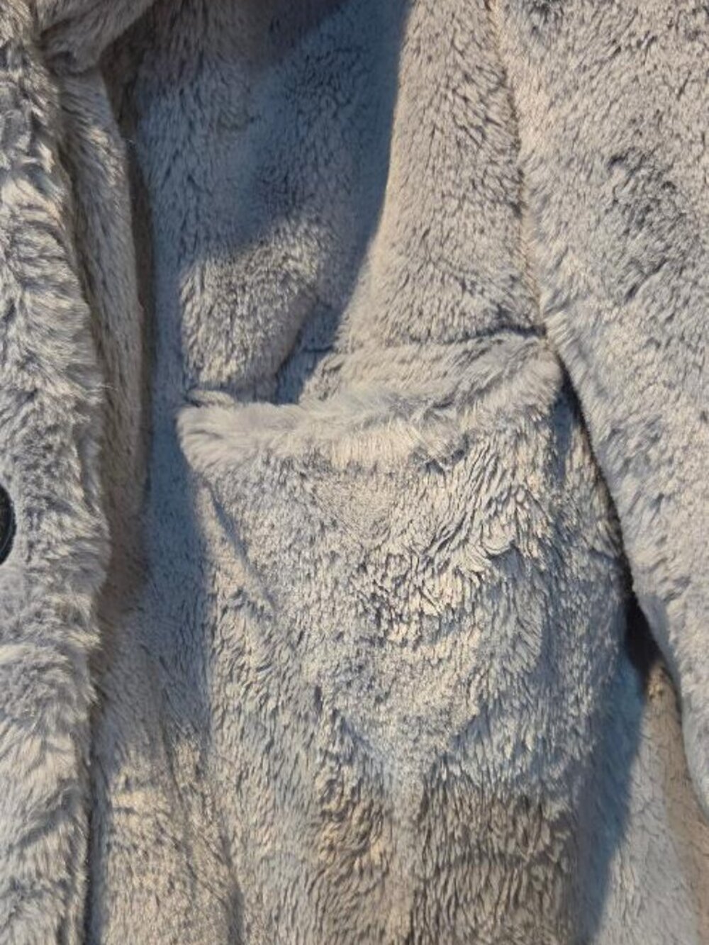 Sam Edelman Faux Fur Notch Collar Teddy Coat - Picture 2 of 7